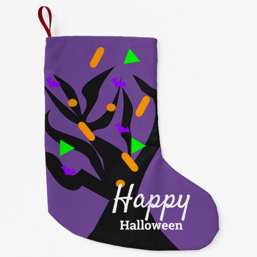 Halloween Stocking | Spookbomen Kleine Kerstsok (Voorkant)