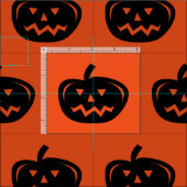 Halloween stof met pompoenkopper (Delen)