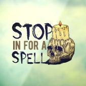 Halloween Stop In For A Spell Winkel  Raamsticker (Vel 3)