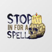 Halloween stop in voor een spelletje raamsticker (Vel)