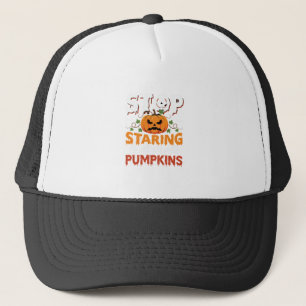 Halloween Stop met het Staren naar Mijn Pompoenen Trucker Pet