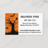 Halloween Store Pumpkin Patch personaliseren Visitekaartje (Achterkant)