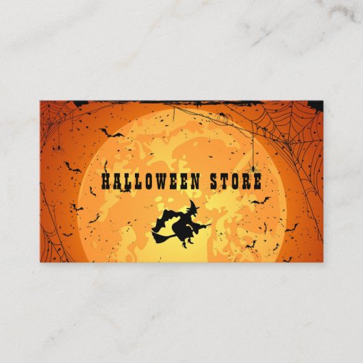 Halloween Store Pumpkin Patch personaliseren Visitekaartje (Voorkant)