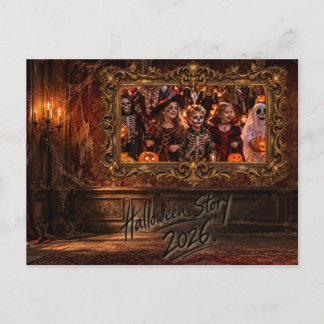 Halloween Story 2026 – Vintage Halloween Postkarte Feestdagenkaart