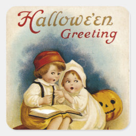 Halloween Storytell Vierkante Sticker