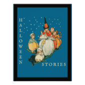  Halloween Storytime Little Witch Black Cat Foto Afdruk (Voorkant)