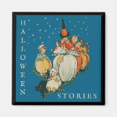  Halloween Storytime Little Witch Black Cat Magneet (Voorkant)
