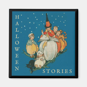 Halloween Storytime Little Witch Black Cat Magneet