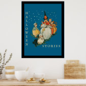  Halloween Storytime Little Witch Black Cat Poster (Keuken)