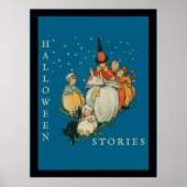 Halloween Storytime Little Witch Black Cat Poster (Voorkant)