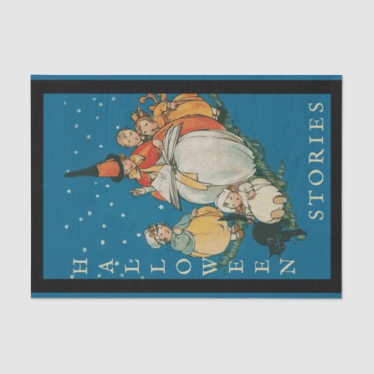  Halloween Storytime Little Witch Black Cat Tissuepapier (Voorkant)