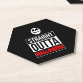 Halloween - Straight Outta Halloween Kartonnen Onderzetters (Schuin)