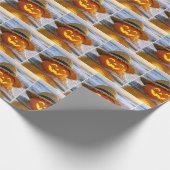 Halloween Strand Jack-o-lantern Cadeaupapier (Hoek)