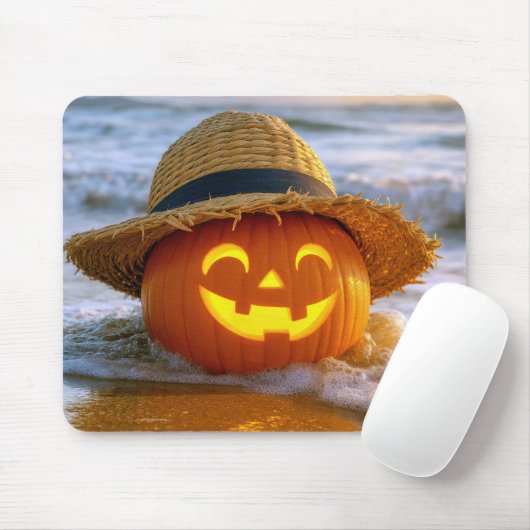 Halloween Strand Jack-o-lantern Muismat (Met muis)