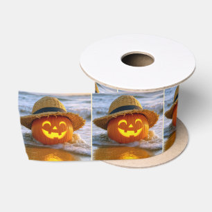 Halloween Strand Jack-o-lantern Satijnen Lint