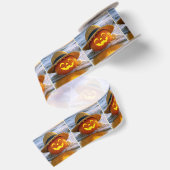Halloween Strand Jack-o-lantern Satijnen Lint (Achterkant)