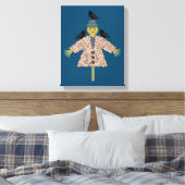 Halloween Straw Scarecrow en Ravens Canvas Afdruk (Insitu (Slaapkamer))