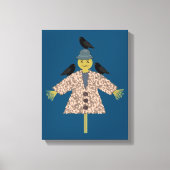 Halloween Straw Scarecrow en Ravens Canvas Afdruk (Voorkant)