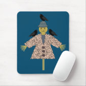 Halloween Straw Scarecrow en Ravens Muismat (Met muis)