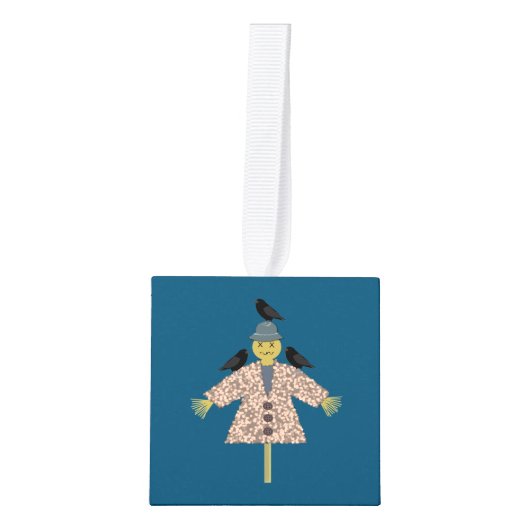 Halloween Straw Scarecrow en Ravens Patterned Decoratie (Voorkant)