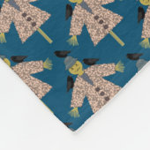 Halloween Straw Scarecrow en Ravens Patterned Fleece Deken (Hoek)