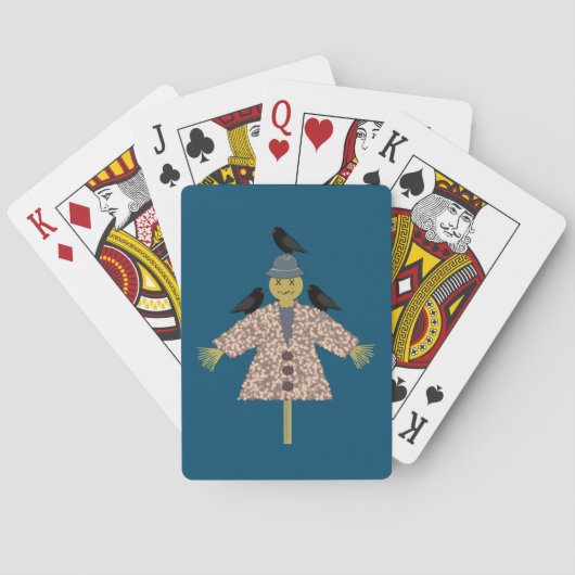 Halloween Straw Scarecrow en Ravens Pokerkaarten (Achterkant)