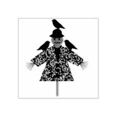 Halloween Straw Scarecrow en Ravens Rubberstempel (Afrduk)