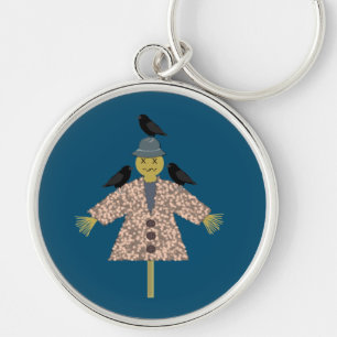 Halloween Straw Scarecrow en Ravens Sleutelhanger