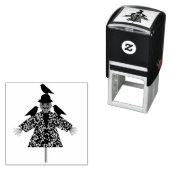 Halloween Straw Scarecrow en Ravens Zelfinktende Stempel (In situ)