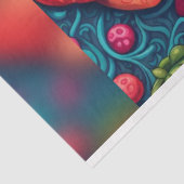 Halloween Strawberry Skull Decoupage Papier (Detail)