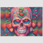Halloween Strawberry Skull Decoupage Papier (Voorkant)