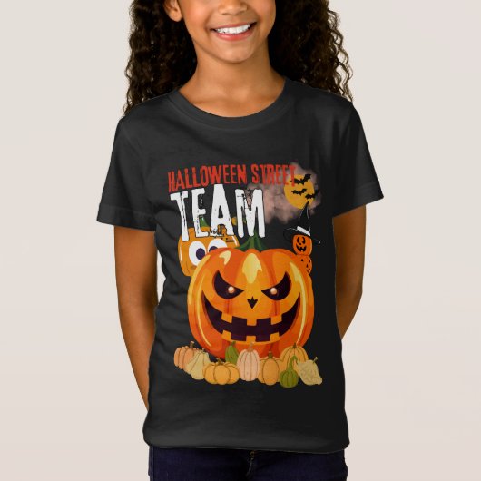 Halloween Street Team Boo Grappig en Schattige T-S T-shirt (Voorkant)