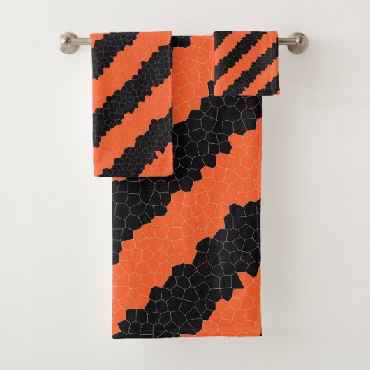 Halloween strepen badhanddoekenset bad handdoek (Insitu)