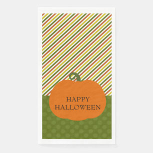 Halloween Strepen En Cirkels Grafisch Patroon Servet