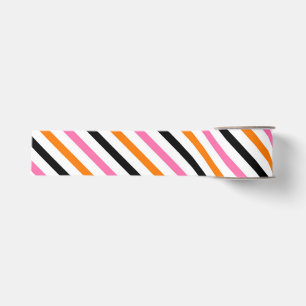 Halloween Strepen – Krachtig Diagonaal Patroon Grosgrain Lint