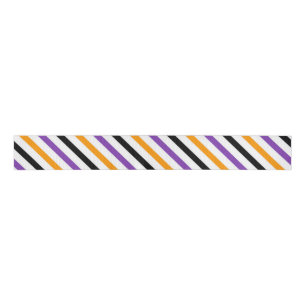Halloween Strepen – Krachtig Diagonaal Patroon Grosgrain Lint