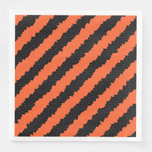 halloween strepen papier servetten