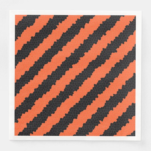 halloween strepen papier servetten (Voorkant)