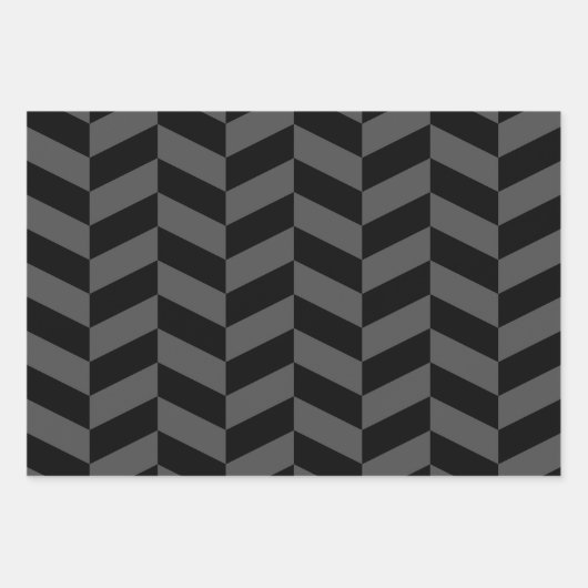 Halloween strepen, visgraat en schedels inpakpapier vel (Voorkant 3)