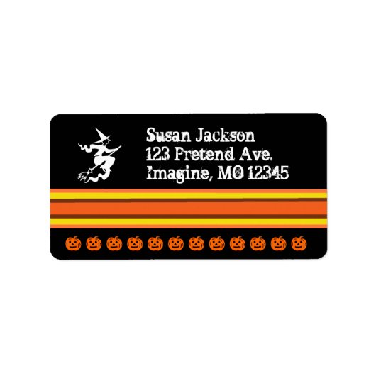 Halloween Stripe Etiket (Voorkant)