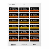 Halloween Stripe Etiket (Full Sheet)