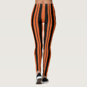 Halloween Stripe Sinaasappel en zwarte Leggings (Achterkant)