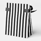 Halloween Striped Black Party Favor Personalize Bedankdoosjes (Achterkant)