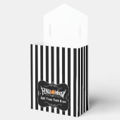Halloween Striped Black Party Favor Personalize Bedankdoosjes (Geopend)
