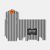 Halloween Striped Black Party Favor Personalize Bedankdoosjes (Uitgevouwen)