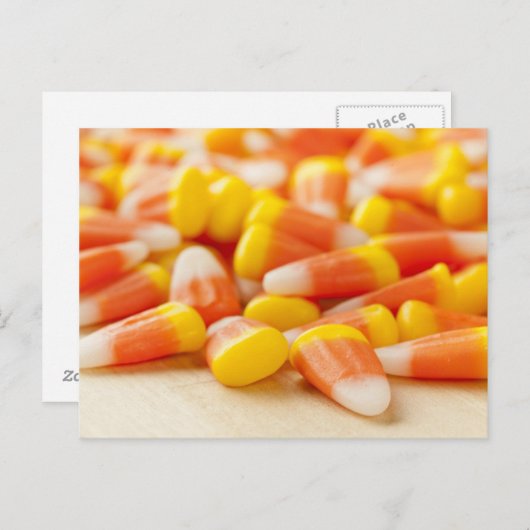 Halloween Striped Candy Corn Briefkaart (Voorkant / Achterkant)