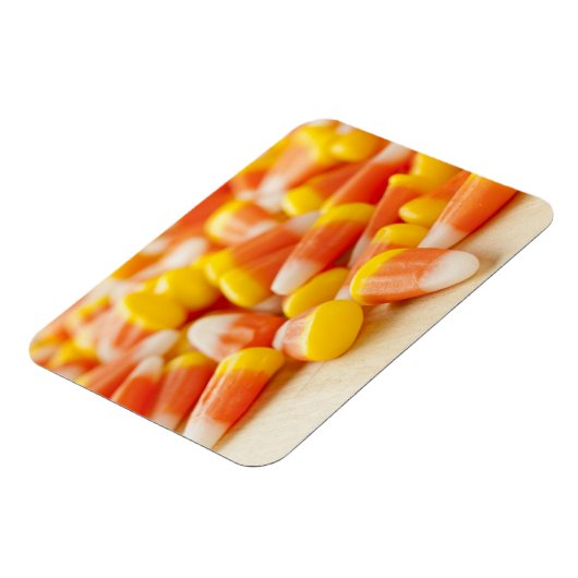 Halloween Striped Candy Corn Magneet (Linkerzijde)