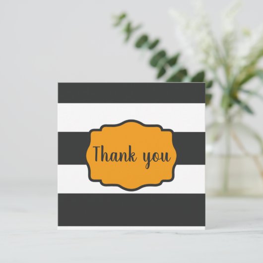 Halloween striped "Dankuwel" Kaart (Staand voorkant)