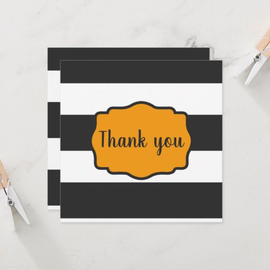 Halloween striped "Dankuwel" Kaart (Voorkant / Achterkant in situ)