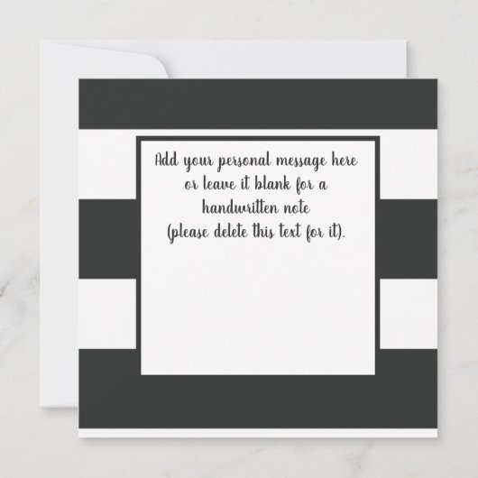 Halloween striped "Dankuwel" Kaart (Achterkant)